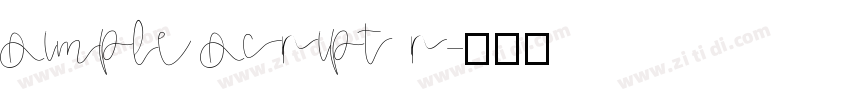 Simple Script R字体转换